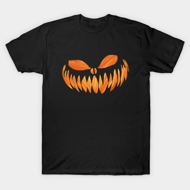 Evil Pumpkin T-Shirt by TheWhiteBullDesigns